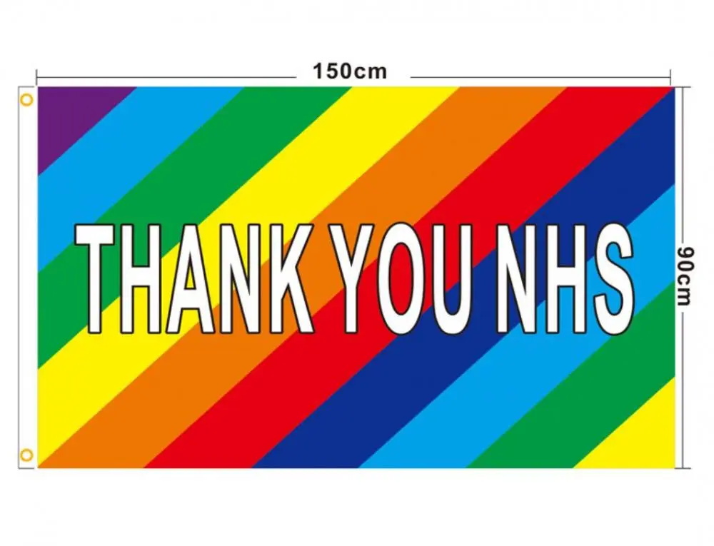 Grazie Bandiere NHS arcobaleno