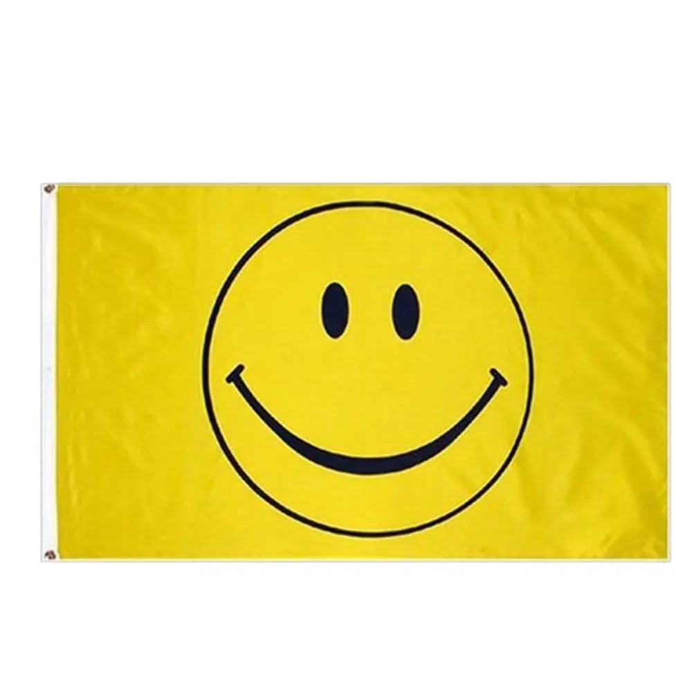Bandiere di smiley giallo soleggiato