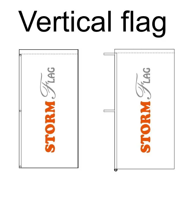 Bandiere verticali personalizzate in poliestere